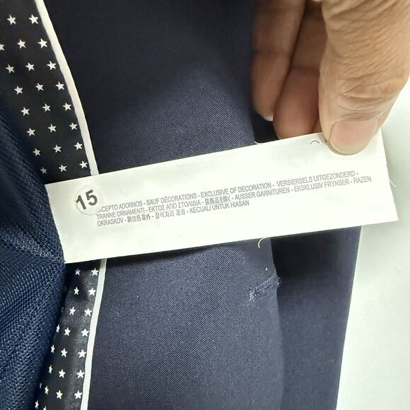 Zara Man Blazer Mens  Size 44 Navy Blue Suit Jacket Two Button - Picture 16 of 16